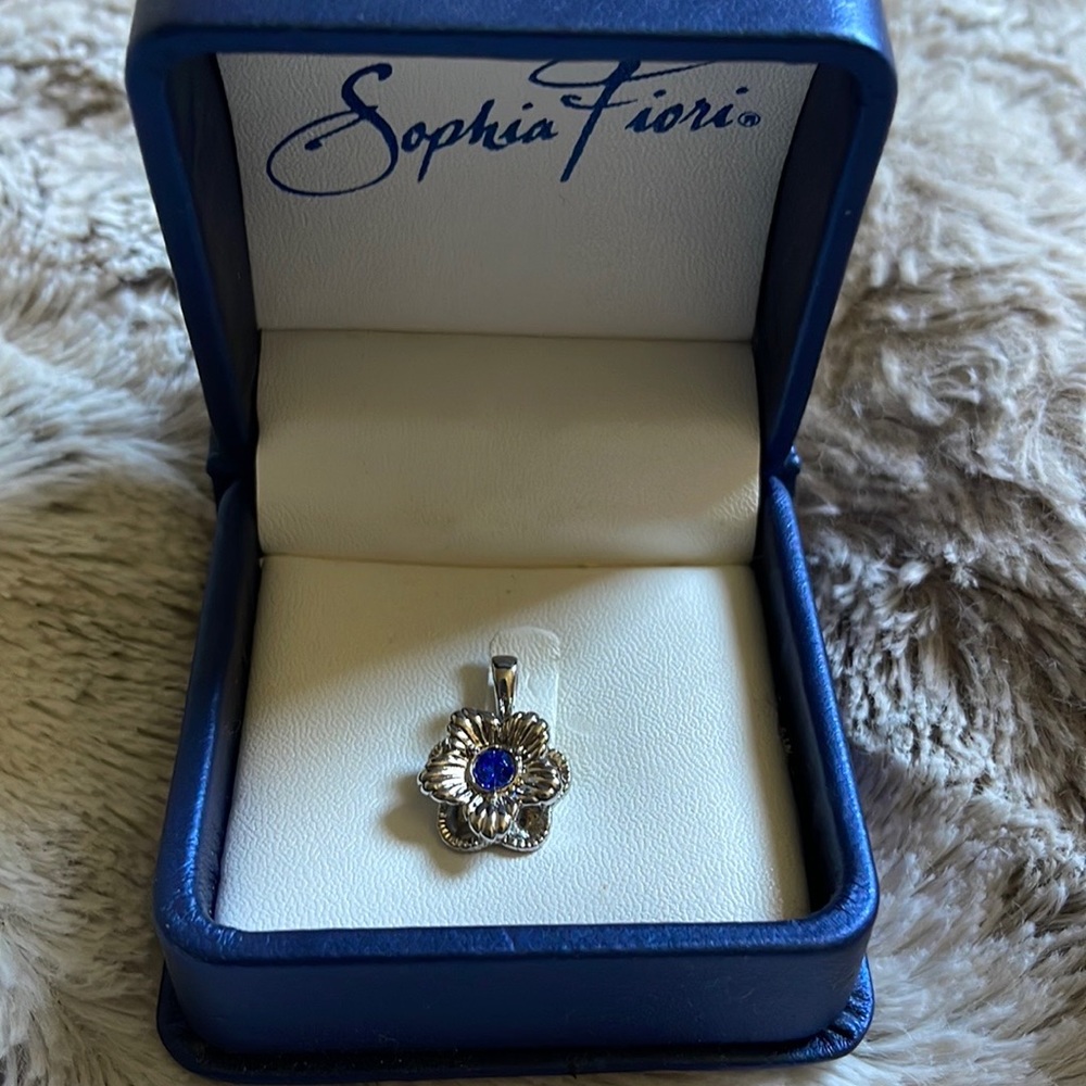 NEW Sophia Fiori Sterling Silver Blue Azurite Gems